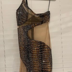 One strap should mini dress